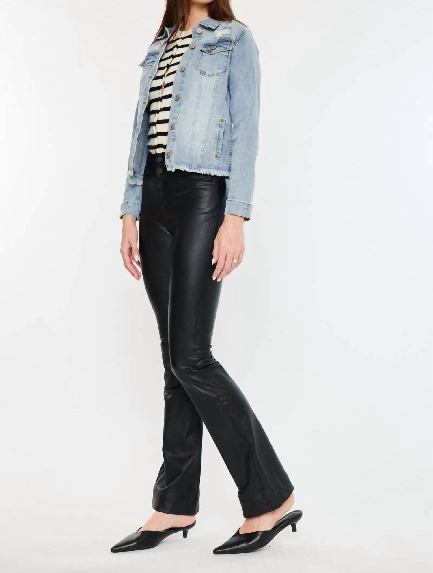 Kancan - Wilson Open Pack Frayed Hem Trucker Jacket
