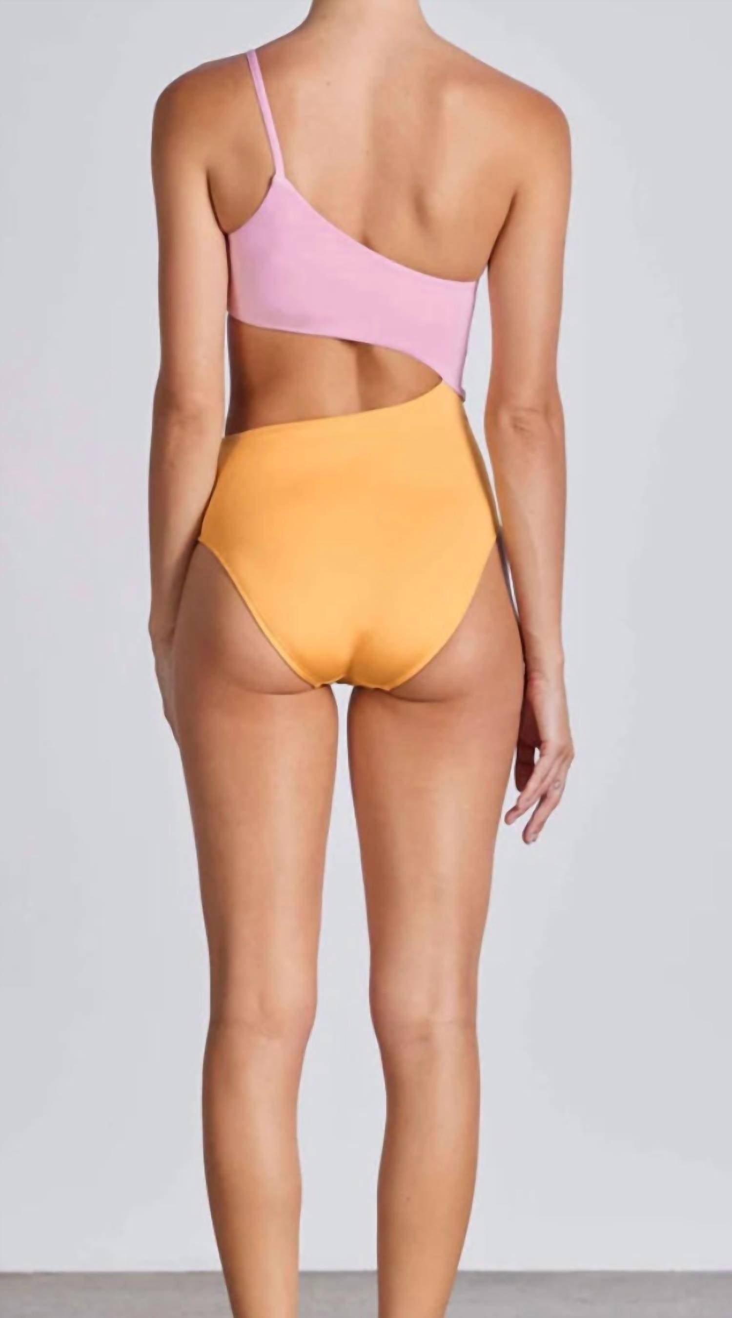 BONDI BORN Sigourney One Piece in sprinkle - women's swimwear - detail view