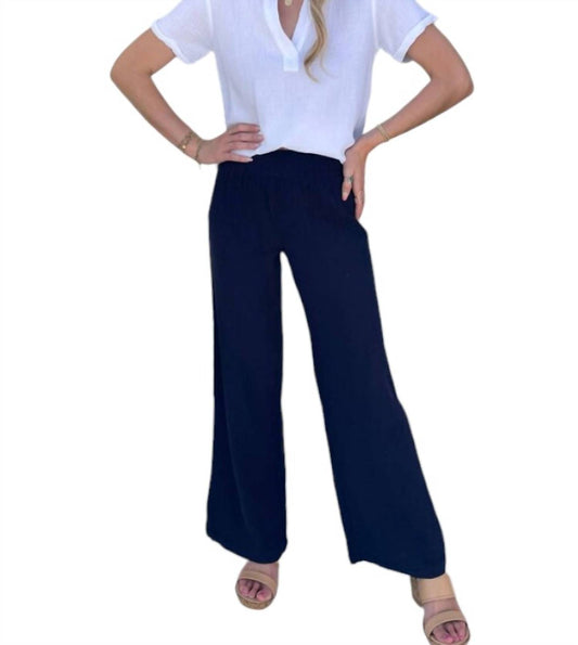 Bobi - smocked waist wide leg pants