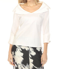Joseph Ribkoff - Over The Shoulder Collar 3/4 Sleeve Top