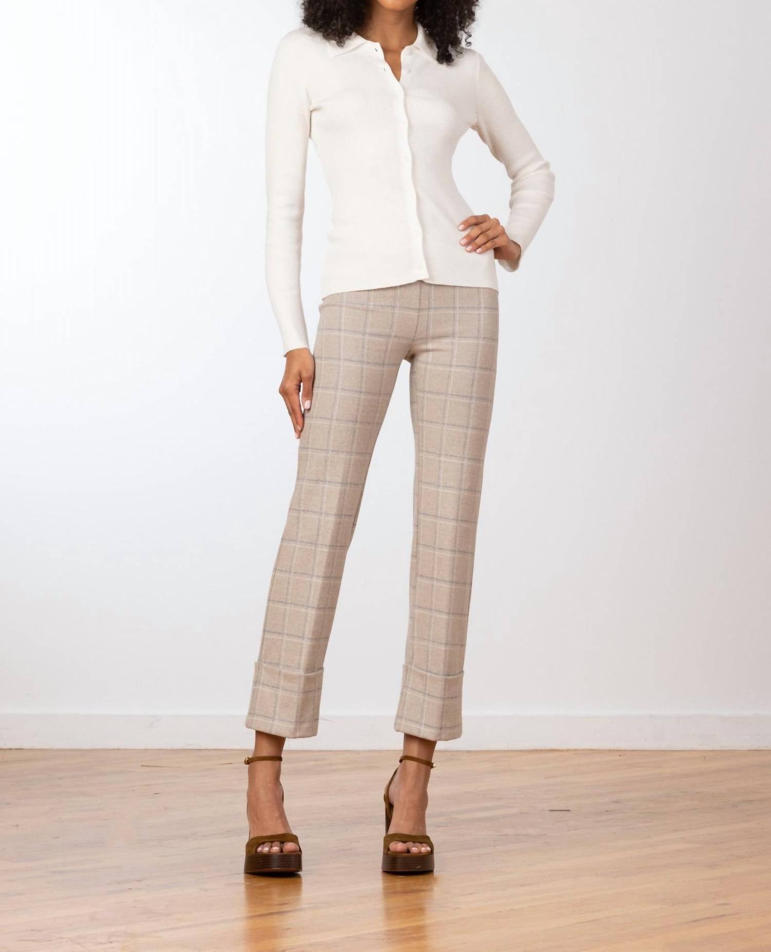 Avenue Montaigne - Women's Bonnie Plaidure Pants