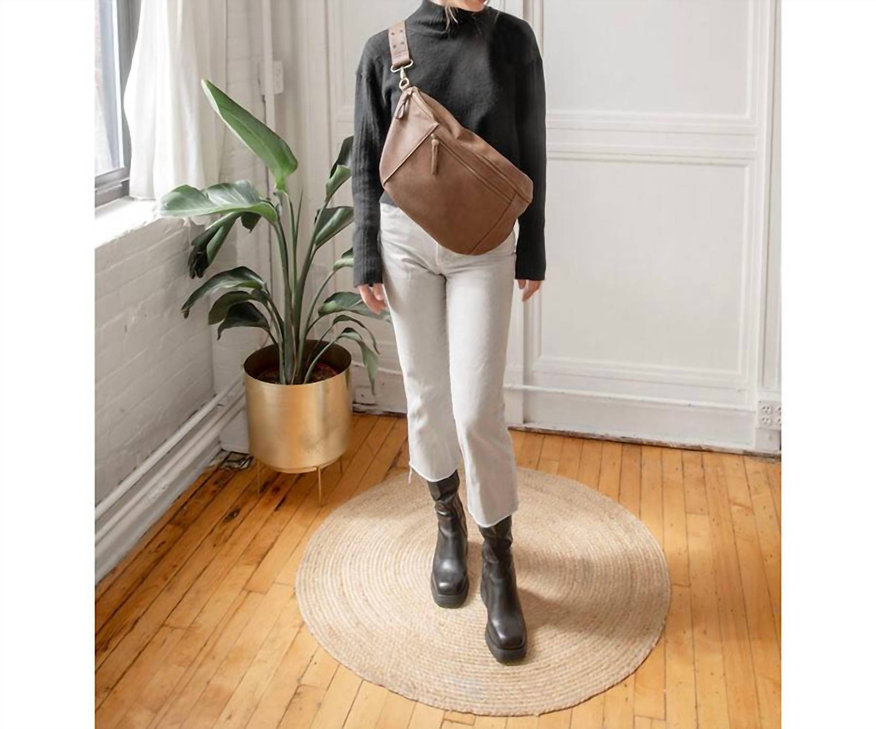 Joy Susan Women's Mel Large Sling Bag in russet brown - women's bag - alternate view