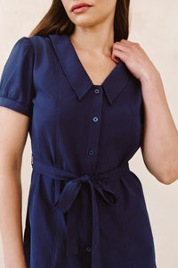 Bella Dahl - Short Sleeve Seamed Collar Dress