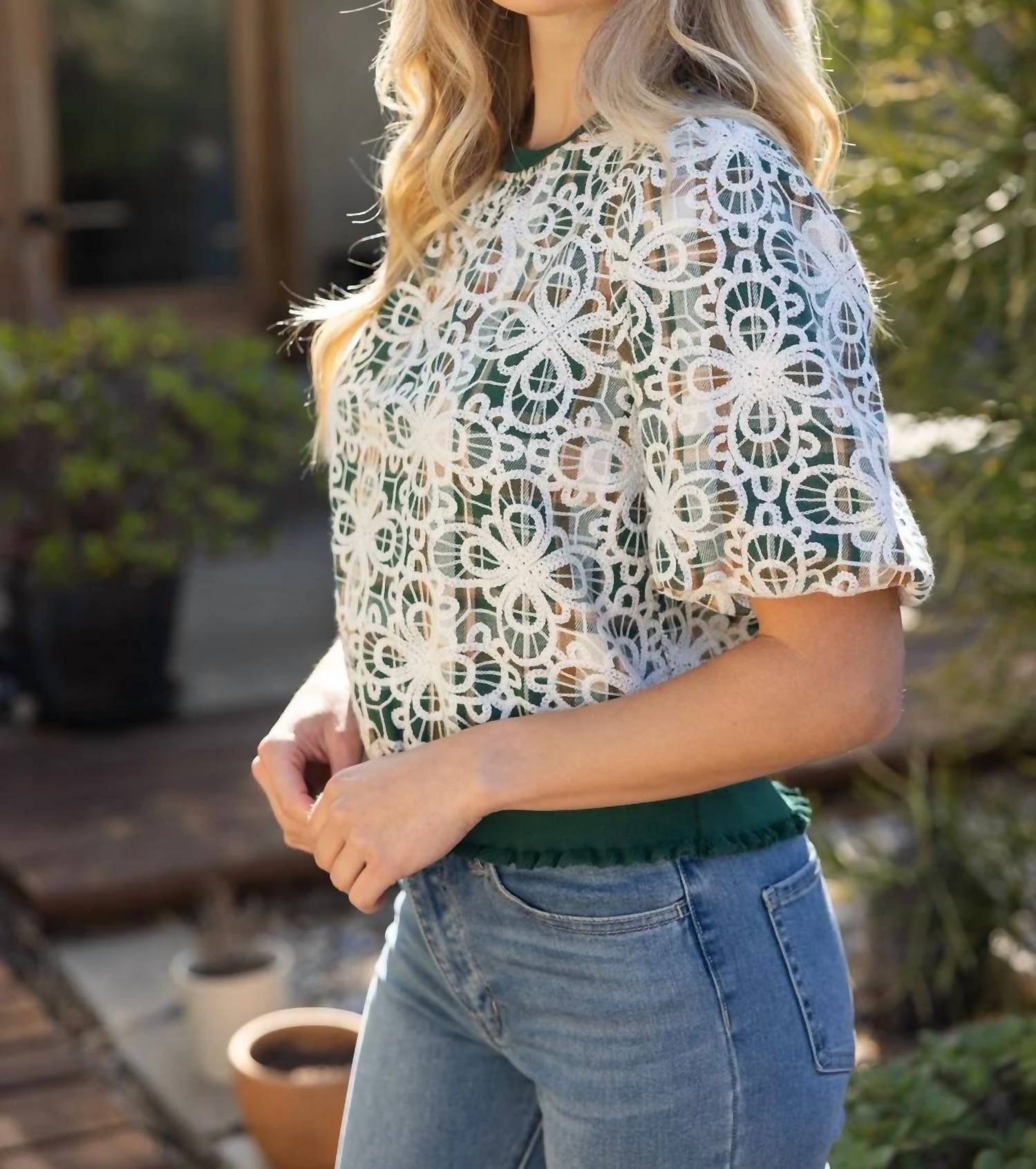 Deon - Caitlin Embroidered Top