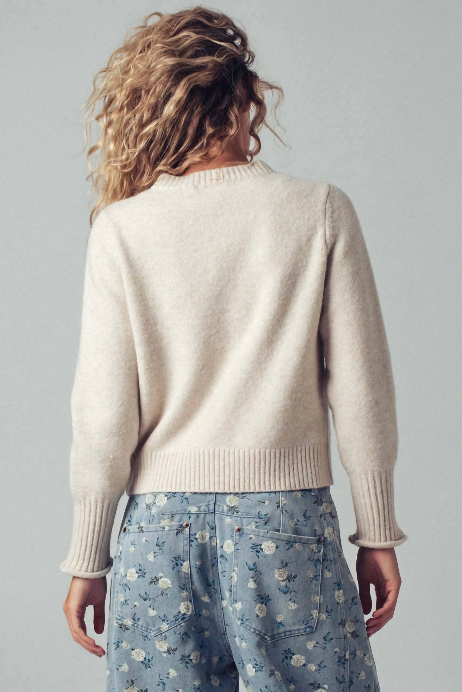 Urban Daizy - Floral Trim Cardigan