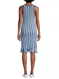 White + Warren - Mercerized Cotton Fringe Dress