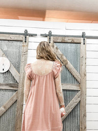 Be Cool - Flutter Sleeve Linen Dress