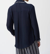 Joseph Ribkoff - Striped Scarf Pullover