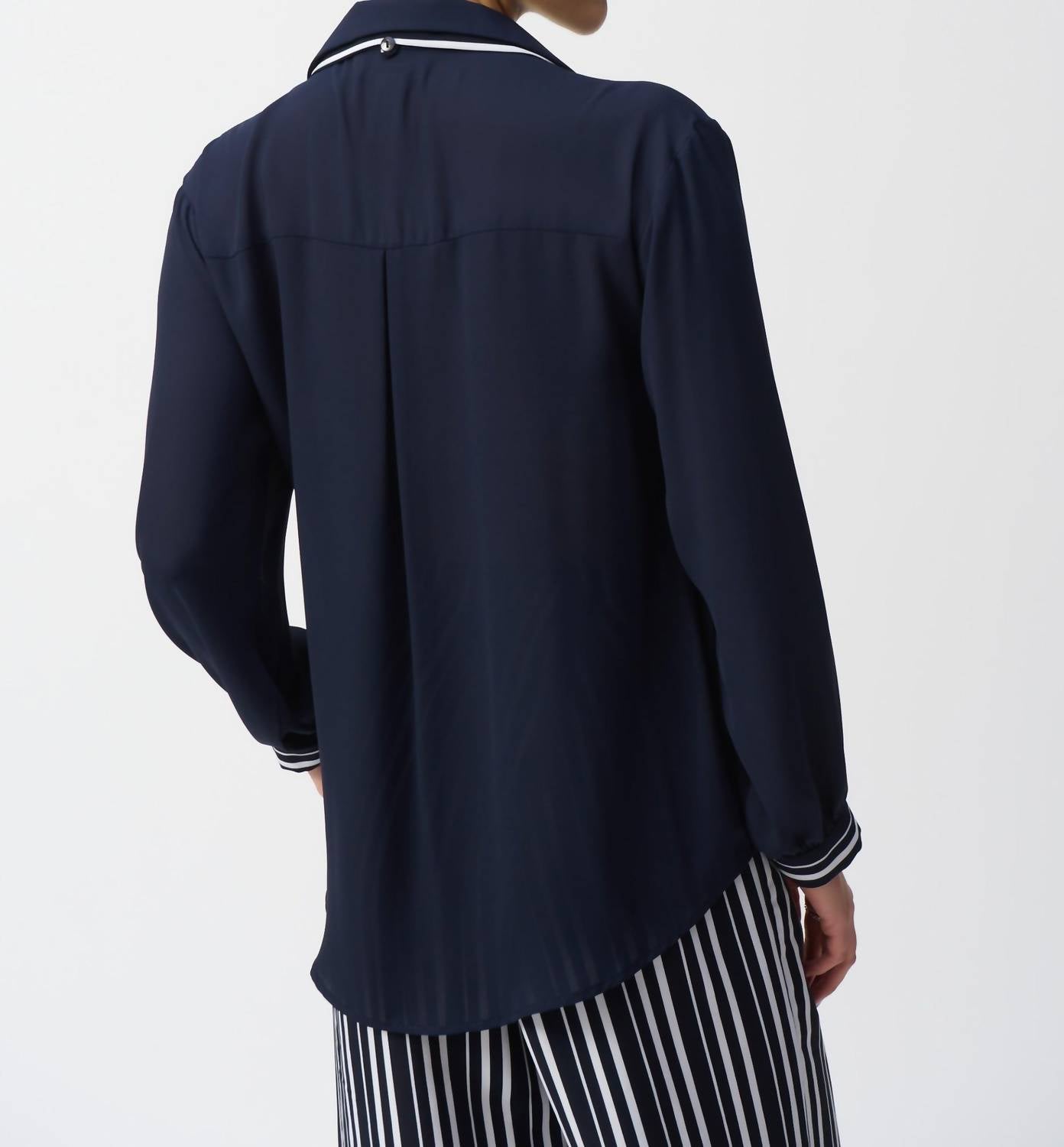 Joseph Ribkoff - Striped Scarf Pullover