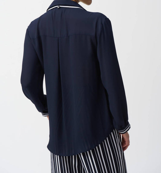 Joseph Ribkoff - Striped Scarf Pullover