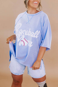 Fantastic Fawn - Baseball Mom Washed Oversized Tee