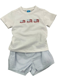 Krewe - Kids Tyler American Flag Short Set