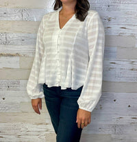 Hem & Thread Day To Night Blouse in white - women's blouse