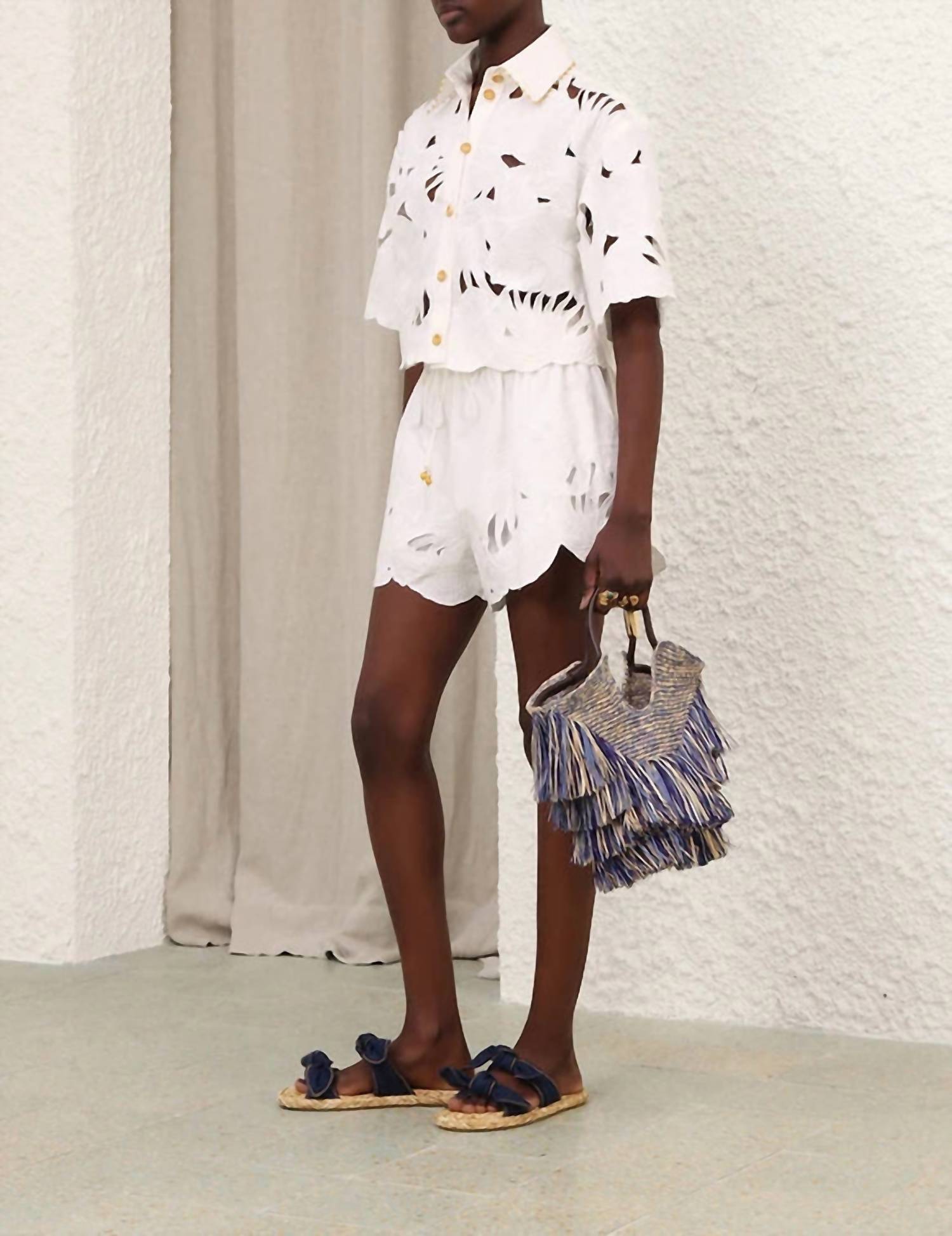 Zimmermann - Mahon Embroidered Crop Top