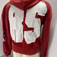 Resilient Studios Men's Rhinestone Zip Sweatshirt Jacket in red - men's shirt - view 5