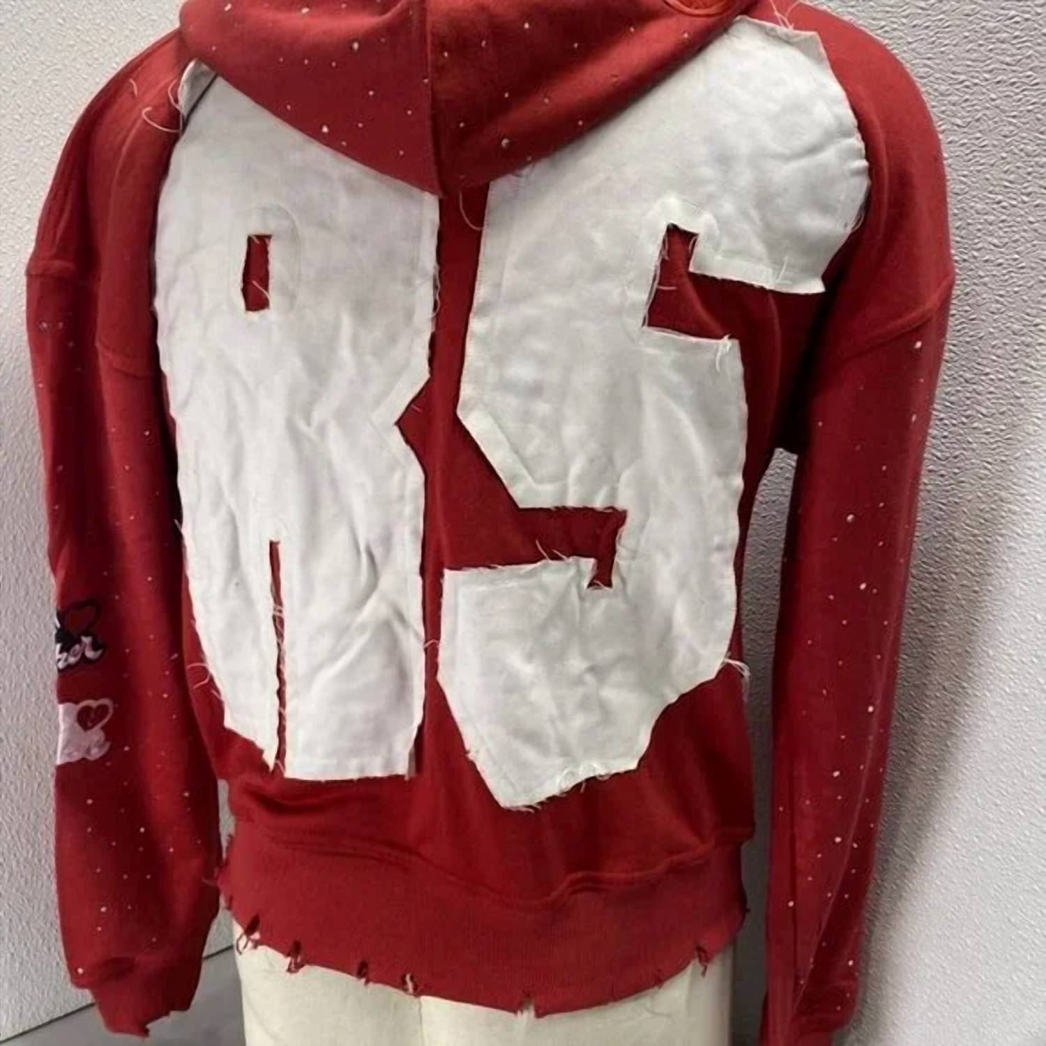 Resilient Studios Men's Rhinestone Zip Sweatshirt Jacket in red - men's shirt - view 5