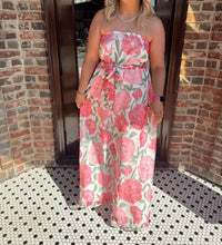 Tcec - Strapless Floral Maxi Dress