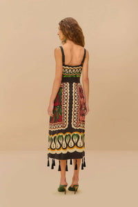 Farm Rio - Coconut Tree Flow Scarf Midi Dress