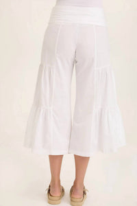 Xcvi - Linen Side Wide Leg Tier Palazzo Pants