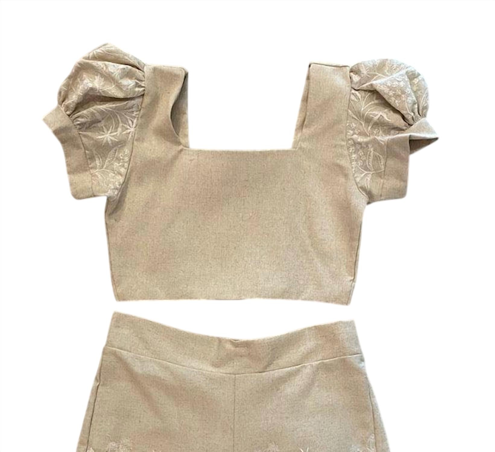 Dalai Beachwear - Embroidered Crop Top
