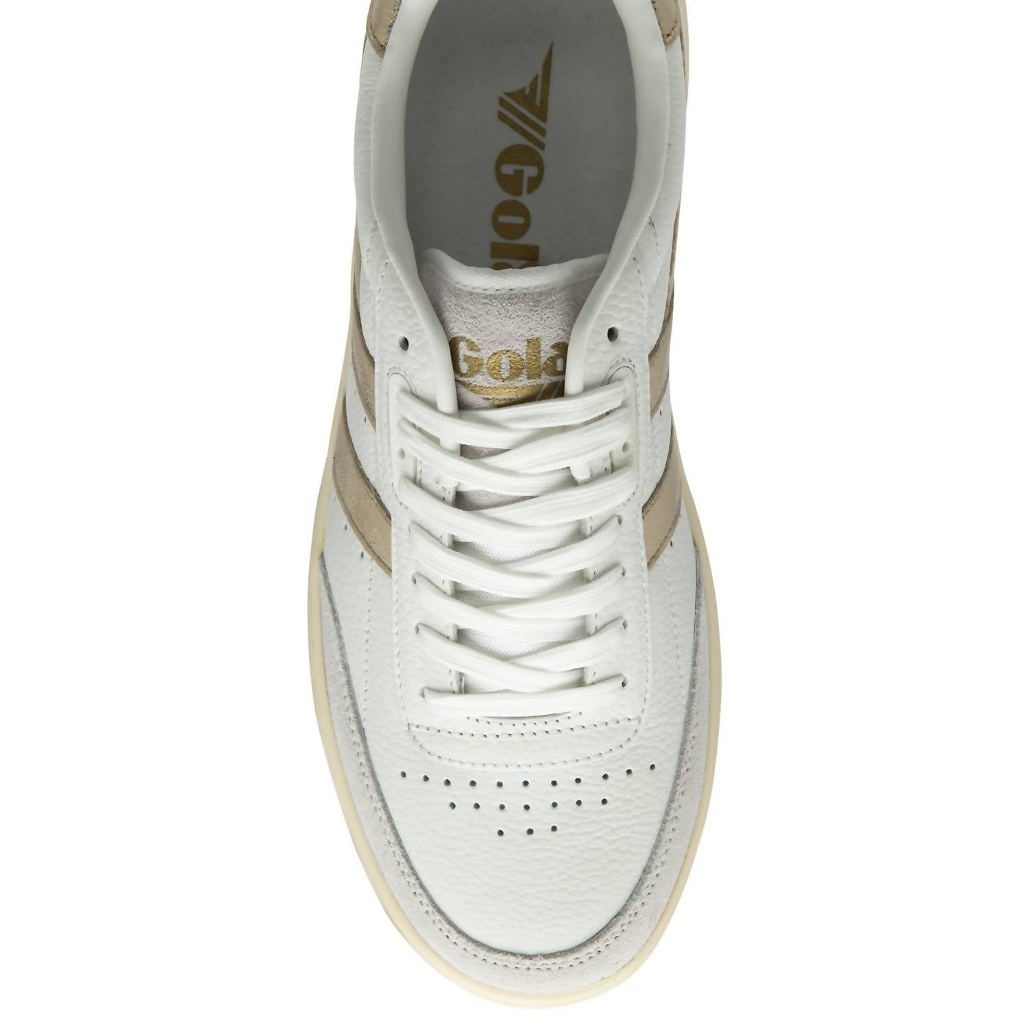 Gola Women's Falcon Mirror Sneaker in white gold - women's sneaker - alternate view