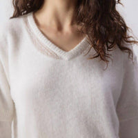 American Vintage BODYROW SWEATER in white - women's sweater