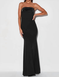 Lulus Brilliantly Bold Strapless Mermaid Maxi Dress in black - women's dress