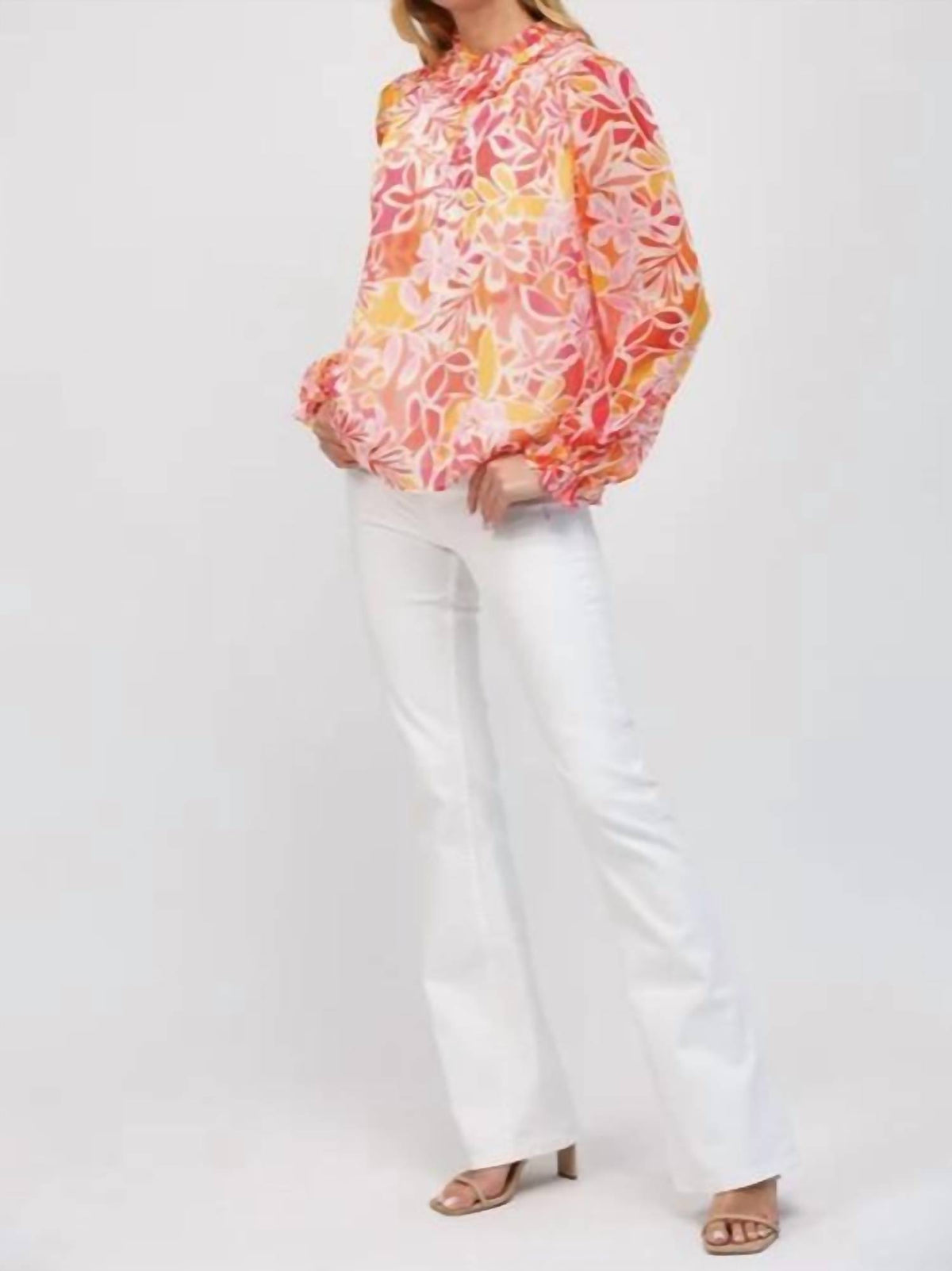 Fate - Ruffle Neck Soft Bloom Blouse