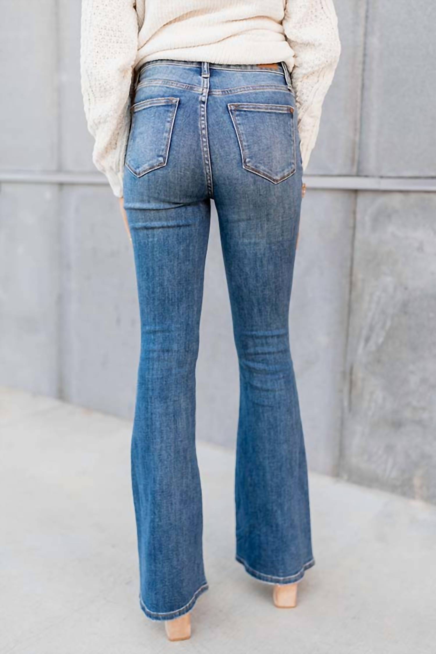 Judy Blue - Athena High Waist Distressed Flare Jeans