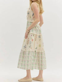 Entro - Dainty Ruffle Midi Dress