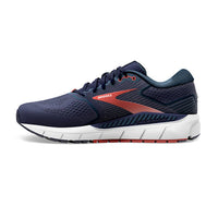 BROOKS Men's Beast 20 Running Shoes in peacoat midnight red 1 - men's shoe - detail view