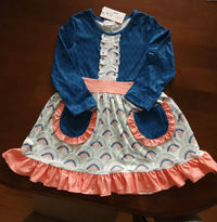 Pete + Lucy - Girls Boho Rainbow Dress