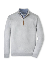 Peter Millar - Autumn Crest Suede Trim Quarter-zip Sweatshirt