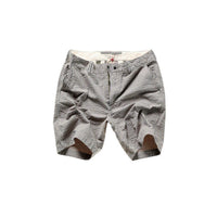 Relwen Men's Seersucker Short in sand grey - men's shorts