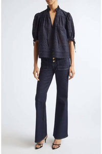 Ulla Johnson - Alouette Eyelet Puff Shoulder Top