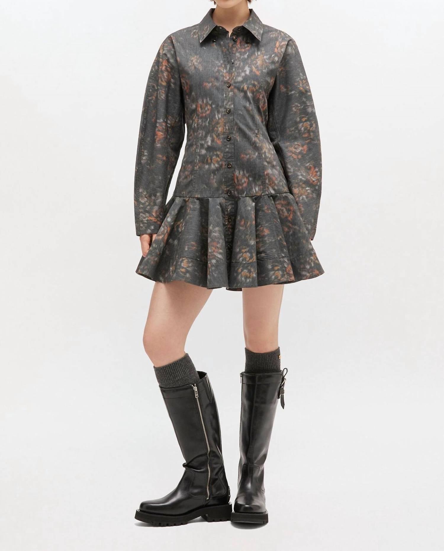 Ganni - Floral Shirt Dress