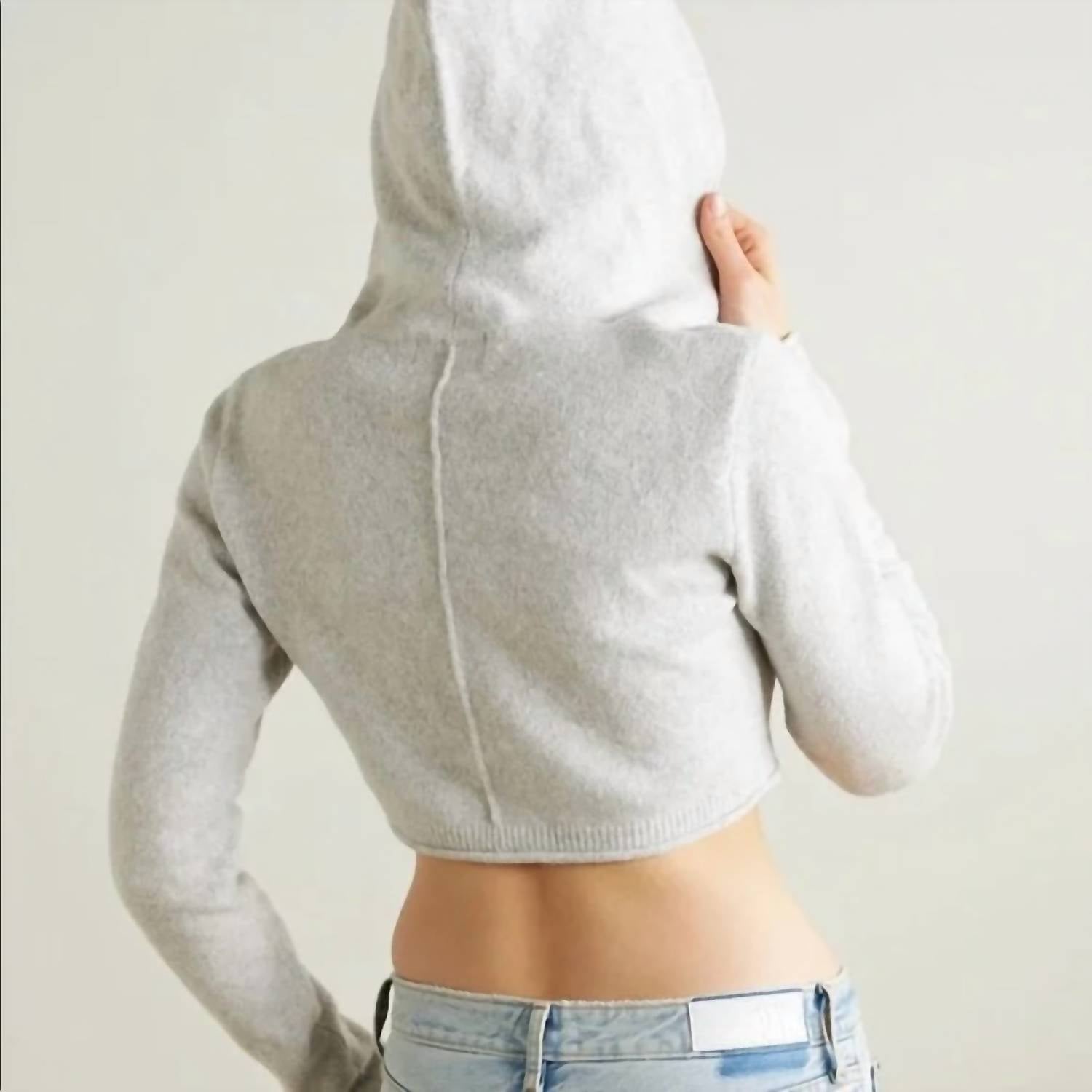Re/Done - Women's Pamela Anderson cropped brushed organic cotton-blend hoodie