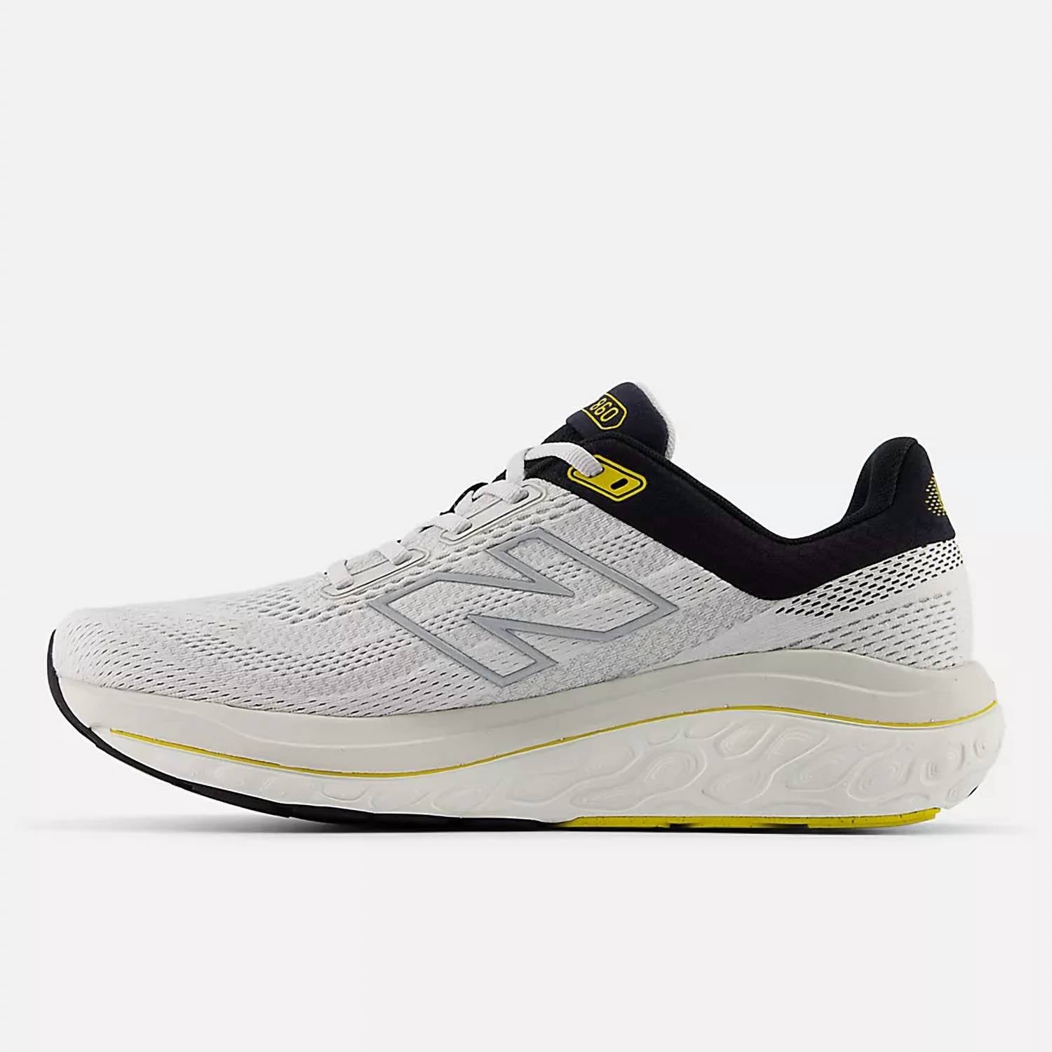 New Balance Men's Fresh Foam X 860v14 Running Shoes in grey matter black ginger lemon - men's shoe - alternate view