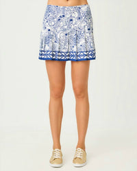 Lilly Pulitzer CALETA UPF 50+ SKORT in starlight navy - women's shorts - detail view