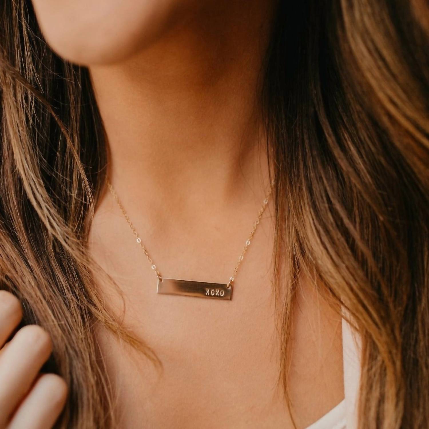 Barberry + Lace - Women's Xoxo Bar Necklace