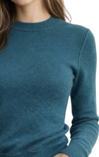 Brazeau Tricot Royal All Thumbs With Lyrca Sweater in balmoral - women's sweater - alternate view