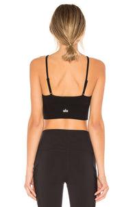 ALO YOGA Seamless Delight Bralette in black - women's intimate - alternate view