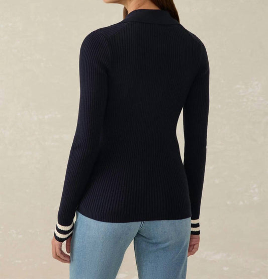 Faherty - Stretch Cotton Cashmere Rib Polo Pullover