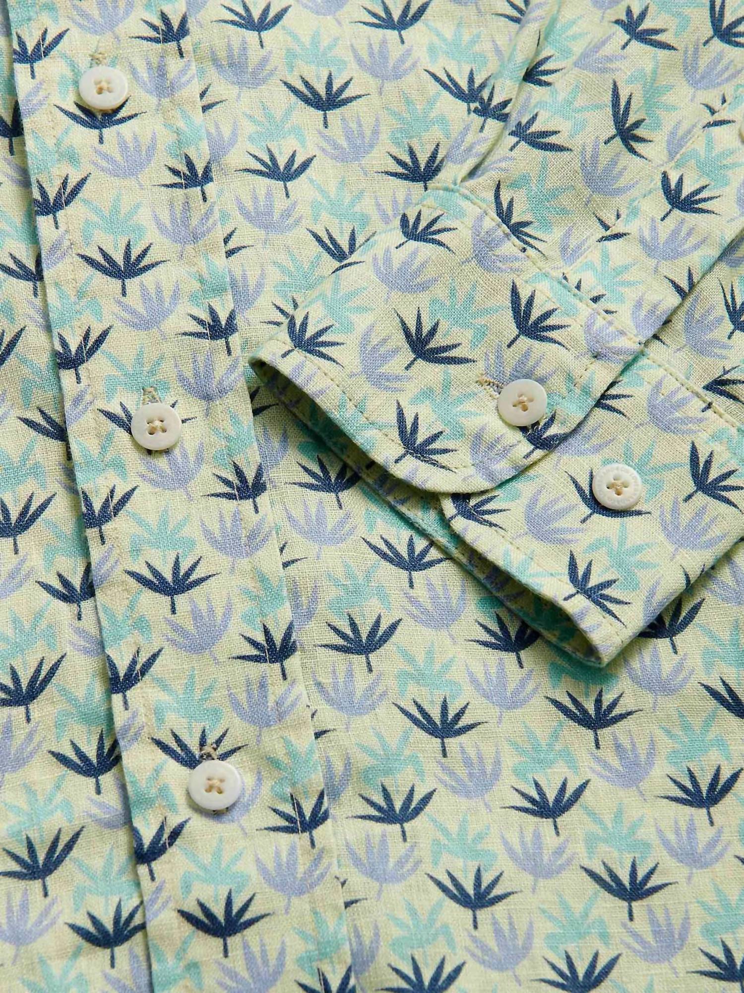 Lover Brand Fashion Men's Abaco Linen Shirt in palm sugar - men's shirt - alternate view