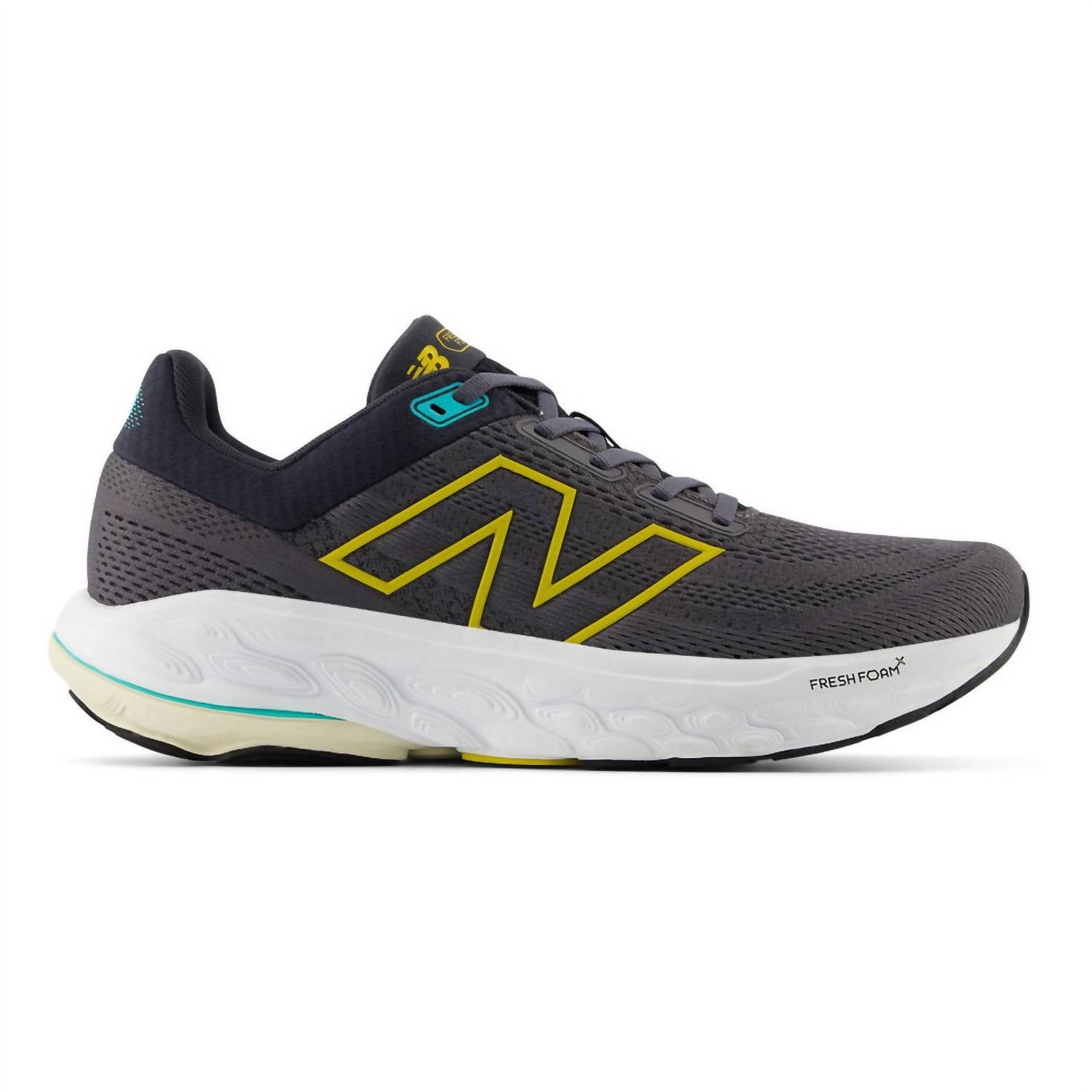 New Balance Men's 860v14 Running Shoes in magnet ginger lemon cyber jade - men's shoe