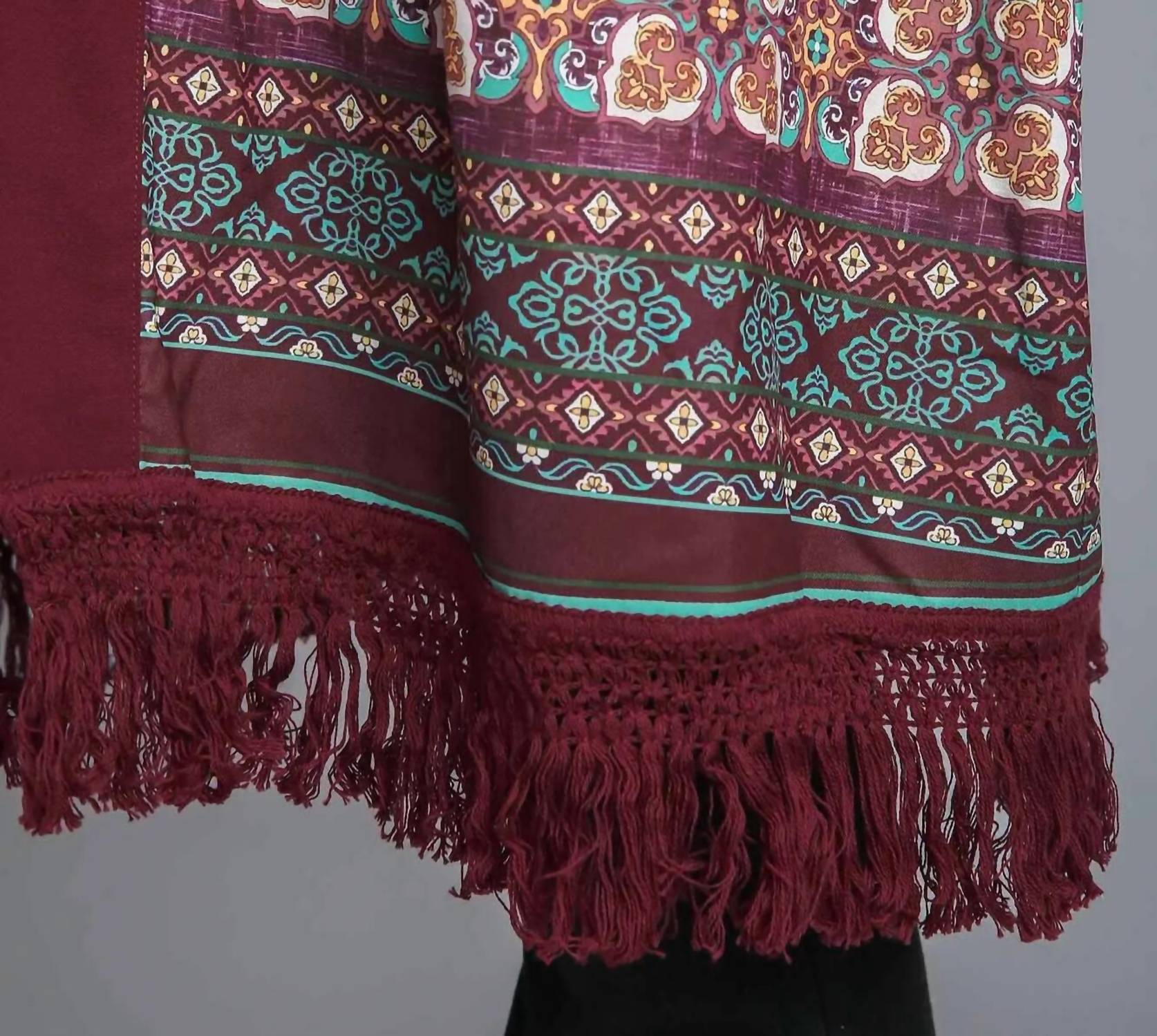 Umgee - Mix Kimono With Fringe