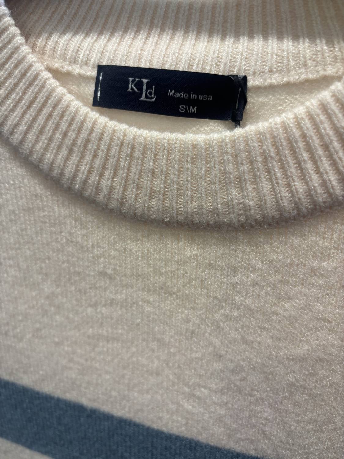 Kld. Signature - Striped crew sweater