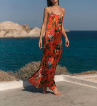 catherine gee Symi Maxi Dress in orange tropical - women's dress