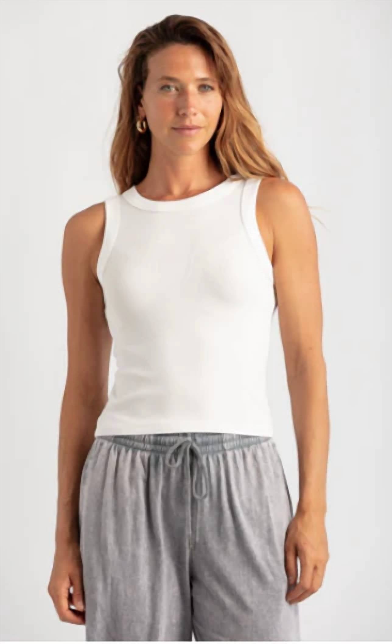 Mila Los Angeles - Ribbed Crop Tank Top