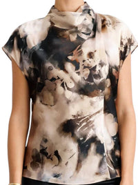 Go By Go Silk - Call Me A Cowel Printed Top